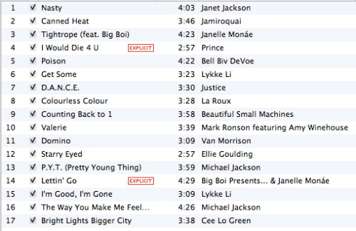 Play List from May 19, 2011